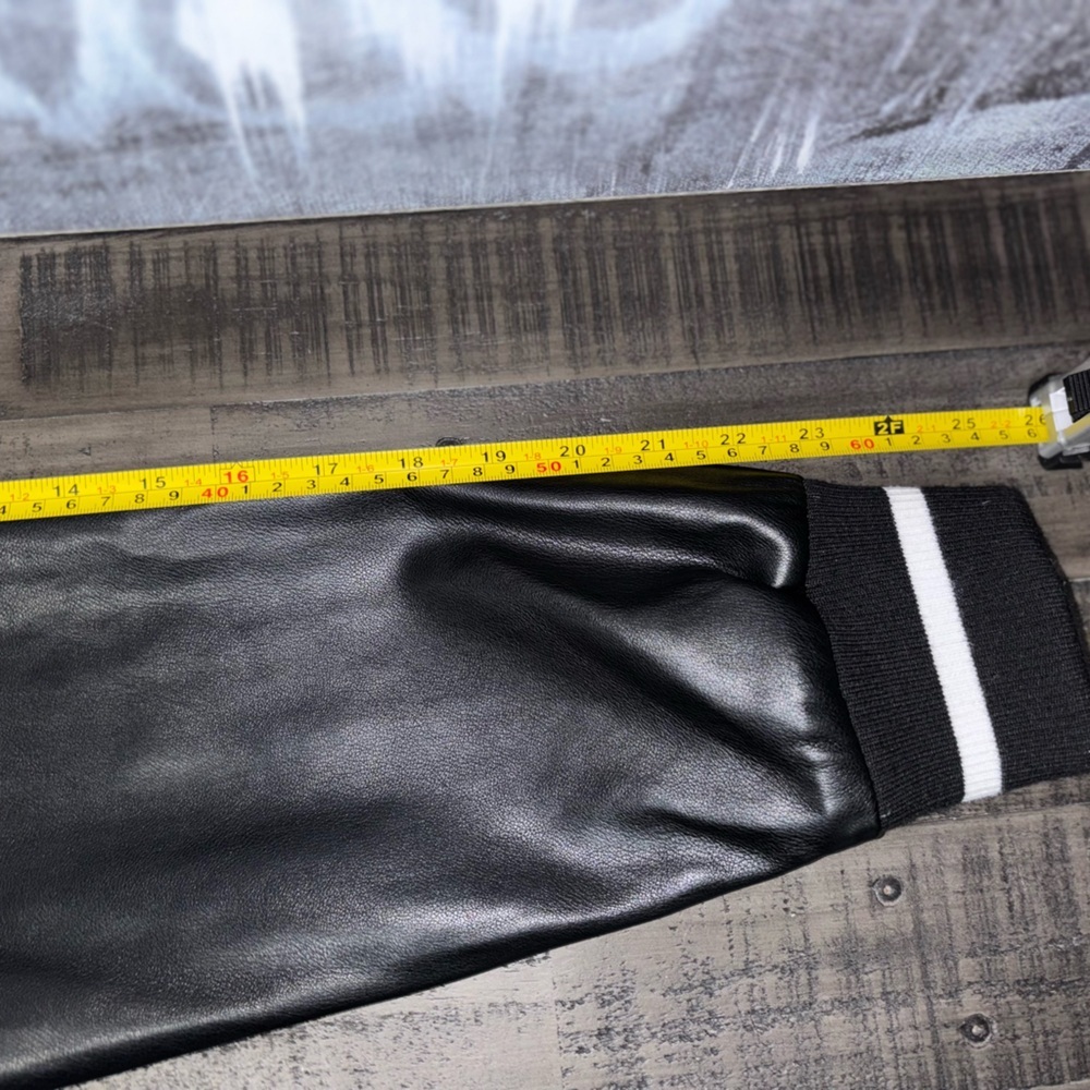 7 For All Mankind Mixed Media Bomber Jacket Size L​​ - Picture 9 of 14
